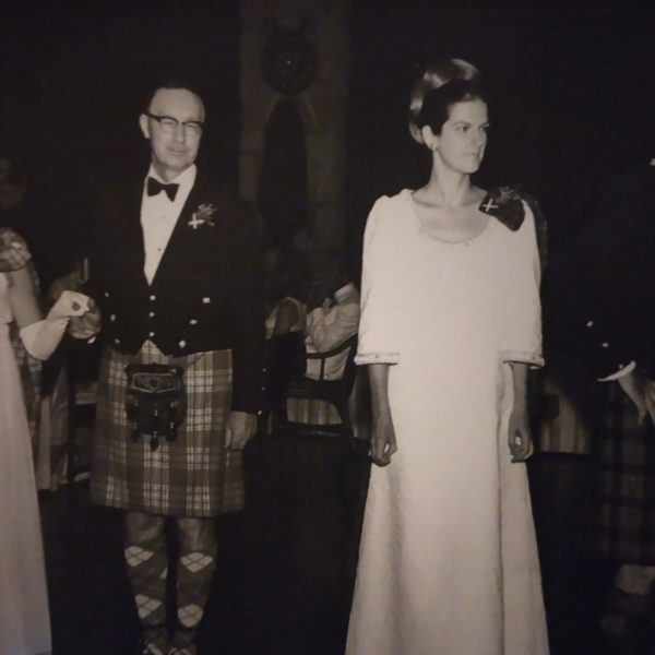 The annual St. Andrew's Ball is a strictly-formal affair, with the gentlemen favoring the Scottish kilt and the ladies, shimmery gowns.