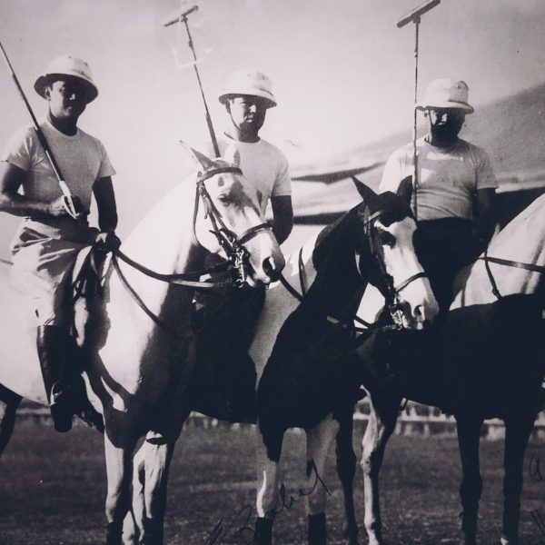 The first polo team to emerge after the war in February 1952, was composed of (from left) Dr. Oscar Jacinto and Enrique Zobel and his father, Jacobo.