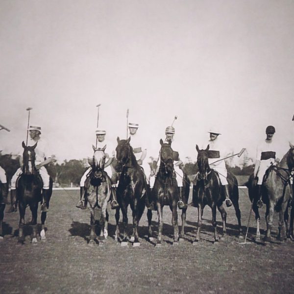 Polo players in 1910: The Club would be a meeting place for people interested in health and outdoor sports.