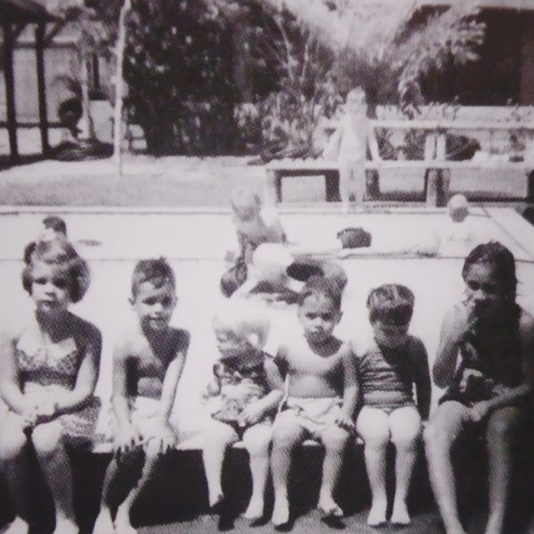 At the kiddie pool in the 1960s: Alejandro and Georgina Padilla y Zobel, Jose Ma. Garcia Galatas, Consuelito Ortigas, Javier San Juan Galatas, Lourdes Ortigas, Nela and Ginia San Juan Galatas.