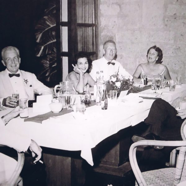John Manning (second from left) at a St. Andrew's Ball with friends, among them Jim Mewshaw, Mary Prieto, Billing Stevenson, Red Haven, Conching Sunico and Jim Stevenson.