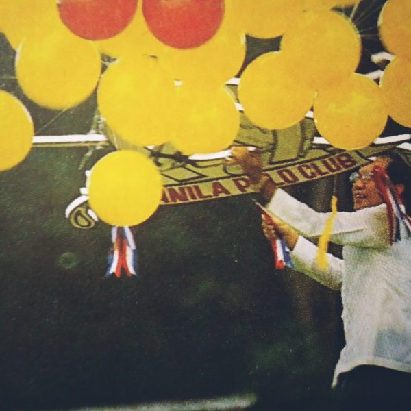 Balloons released to the sky on Forbes Field precede the opening of the 1984 Polo Season.