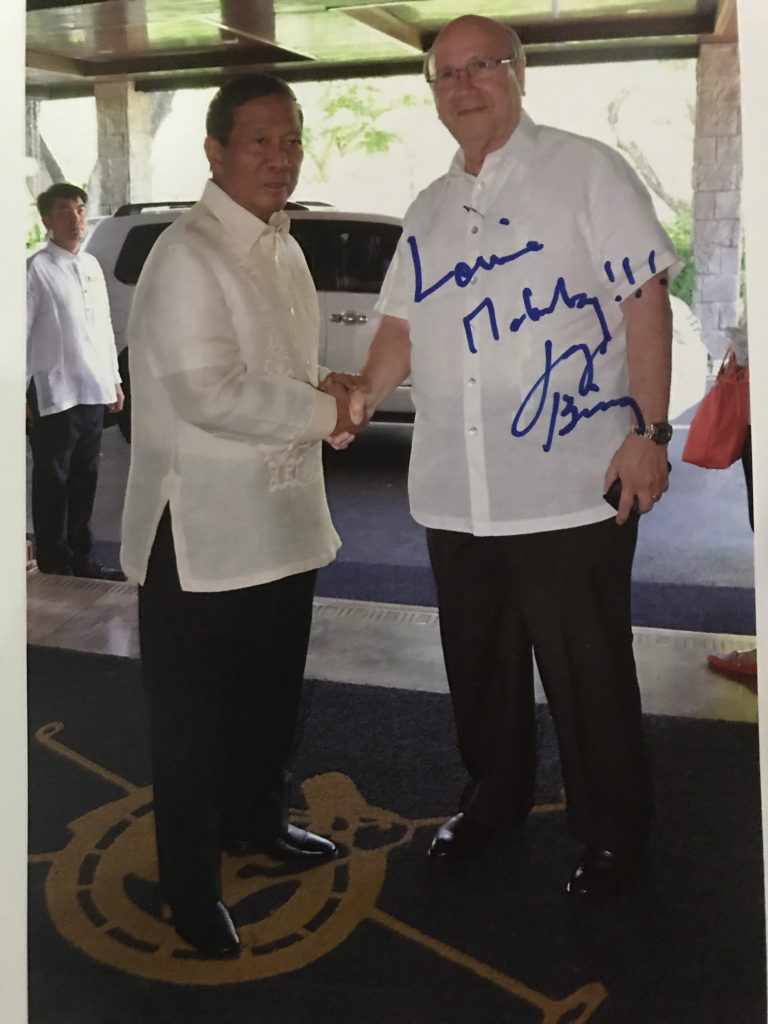 VP of MPC welcoming the VP of the Philippines Jojo Binay